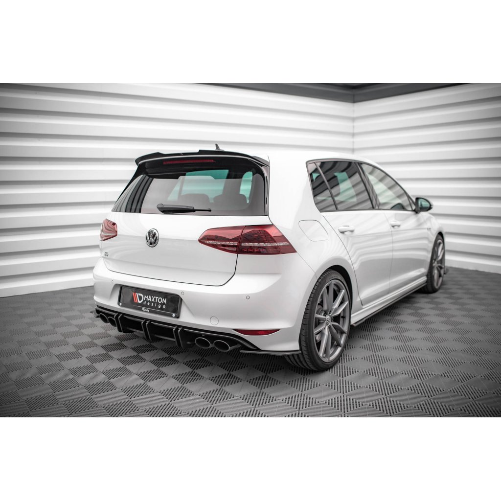 Maxton Design "Street Pro" difuzor zadního nárazníku pro Volkswagen Golf R Mk7, plast ABS bez povrchové úpravy