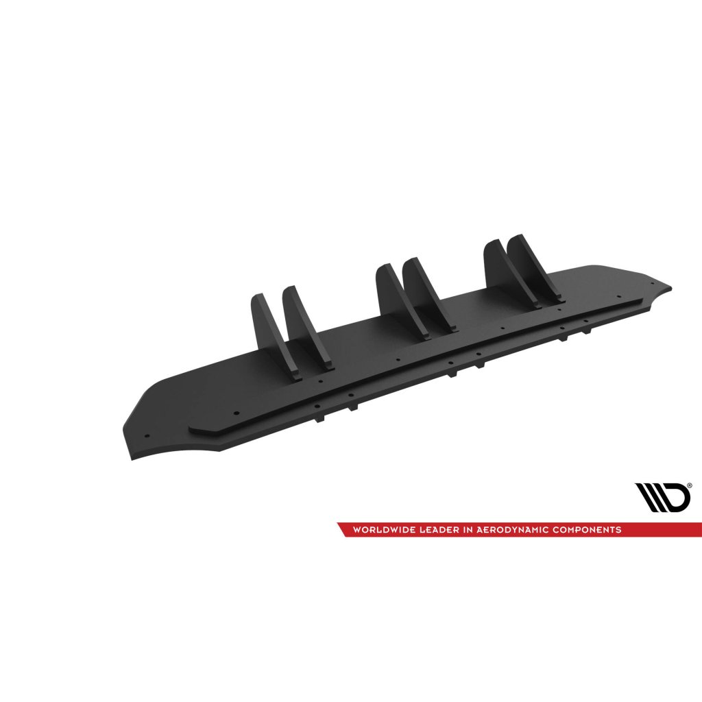 Maxton Design "Street Pro" difuzor zadního nárazníku pro Volkswagen Jetta Mk7 GLI, plast ABS bez povrchové úpravy, s černou a červenou linkou