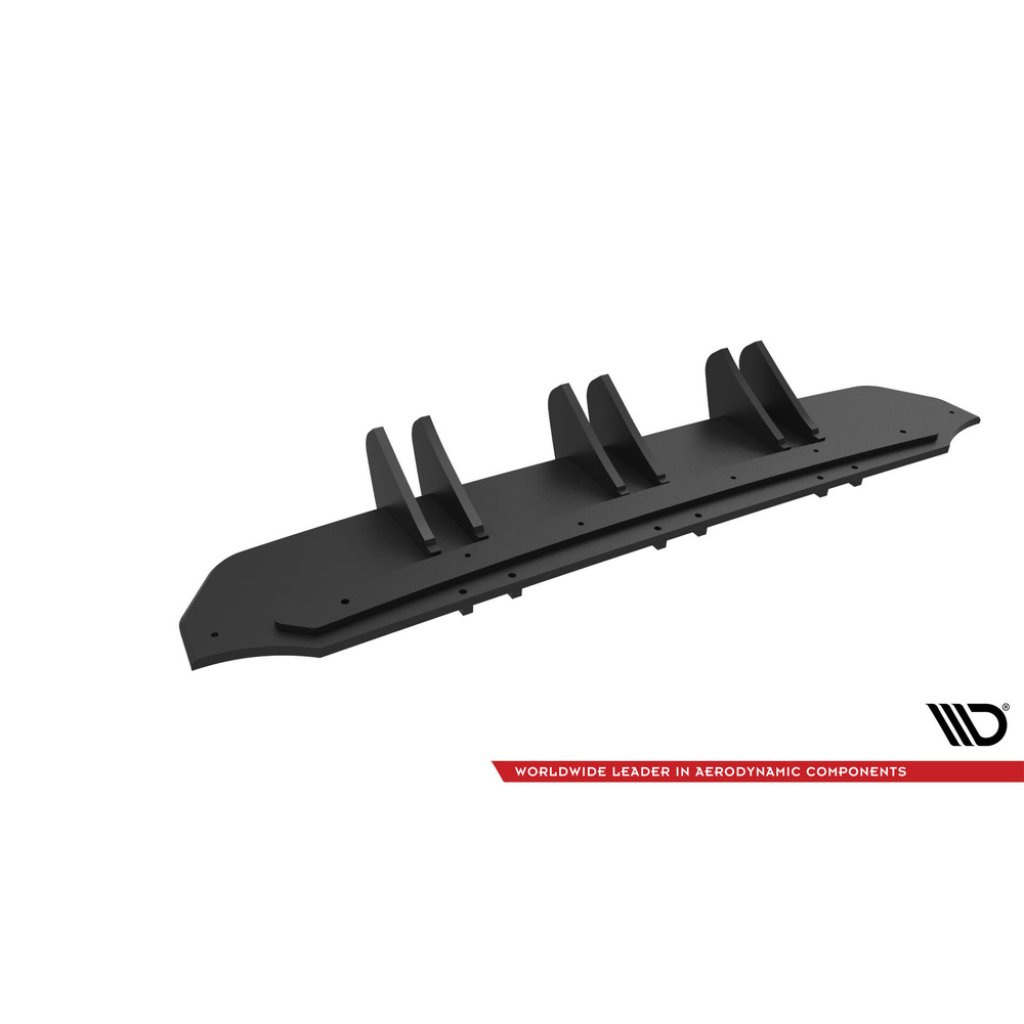 Maxton Design "Street Pro" difuzor zadního nárazníku pro Volkswagen Jetta Mk7 GLI, plast ABS bez povrchové úpravy, s černou a červenou linkou