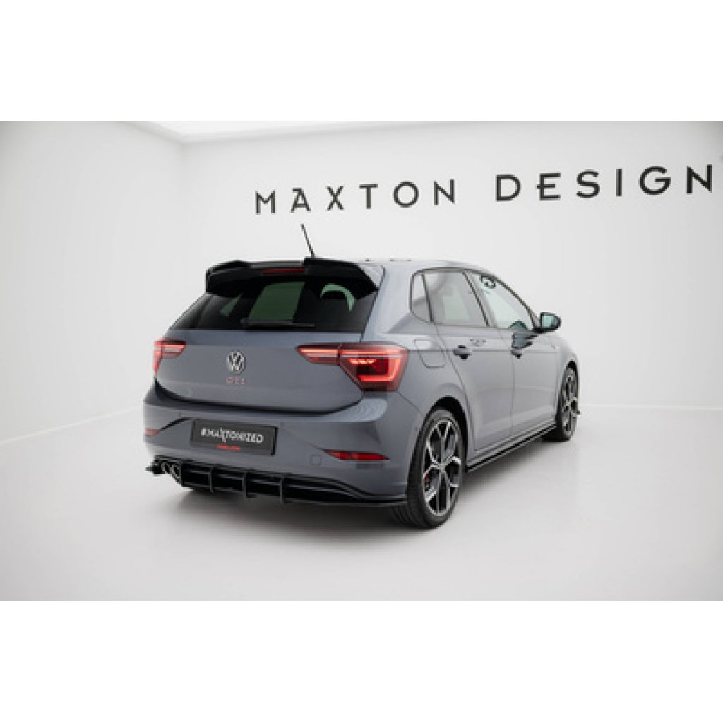 Maxton Design "Street Pro" difuzor zadního nárazníku pro Volkswagen Polo GTI Mk6 Facelift, plast ABS bez povrchové úpravy
