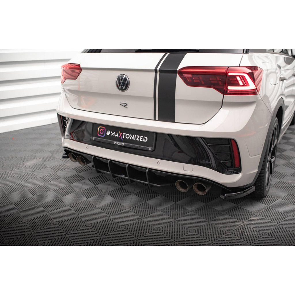 Maxton Design "Street Pro" difuzor zadního nárazníku pro Volkswagen T-roc R Mk1 Facelift, plast ABS bez povrchové úpravy