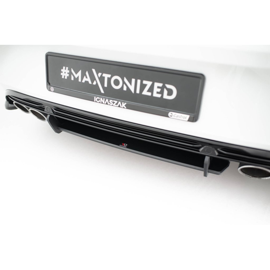 Maxton Design "Street Pro" difuzor zadního nárazníku pro Volkswagen T-roc R Mk1, plast ABS bez povrchové úpravy