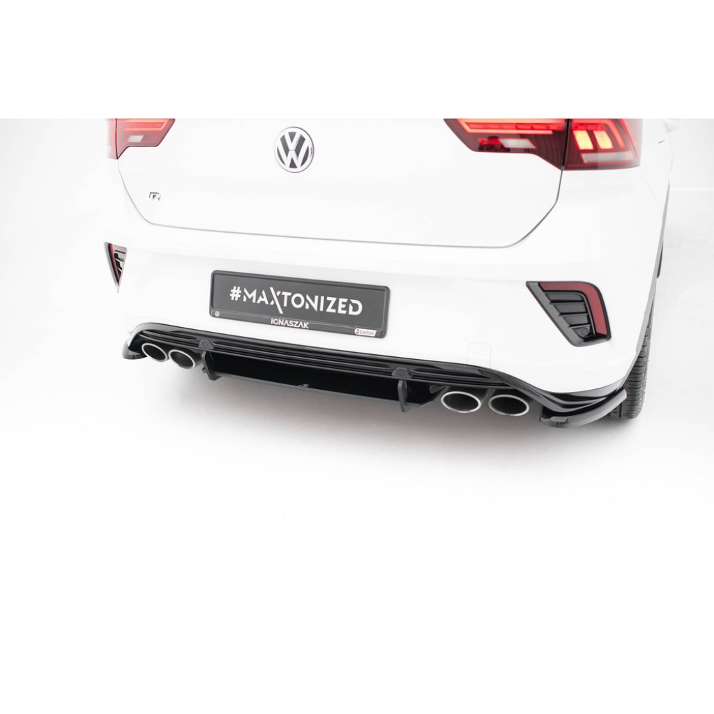 Maxton Design "Street Pro" difuzor zadního nárazníku pro Volkswagen T-roc R Mk1, plast ABS bez povrchové úpravy