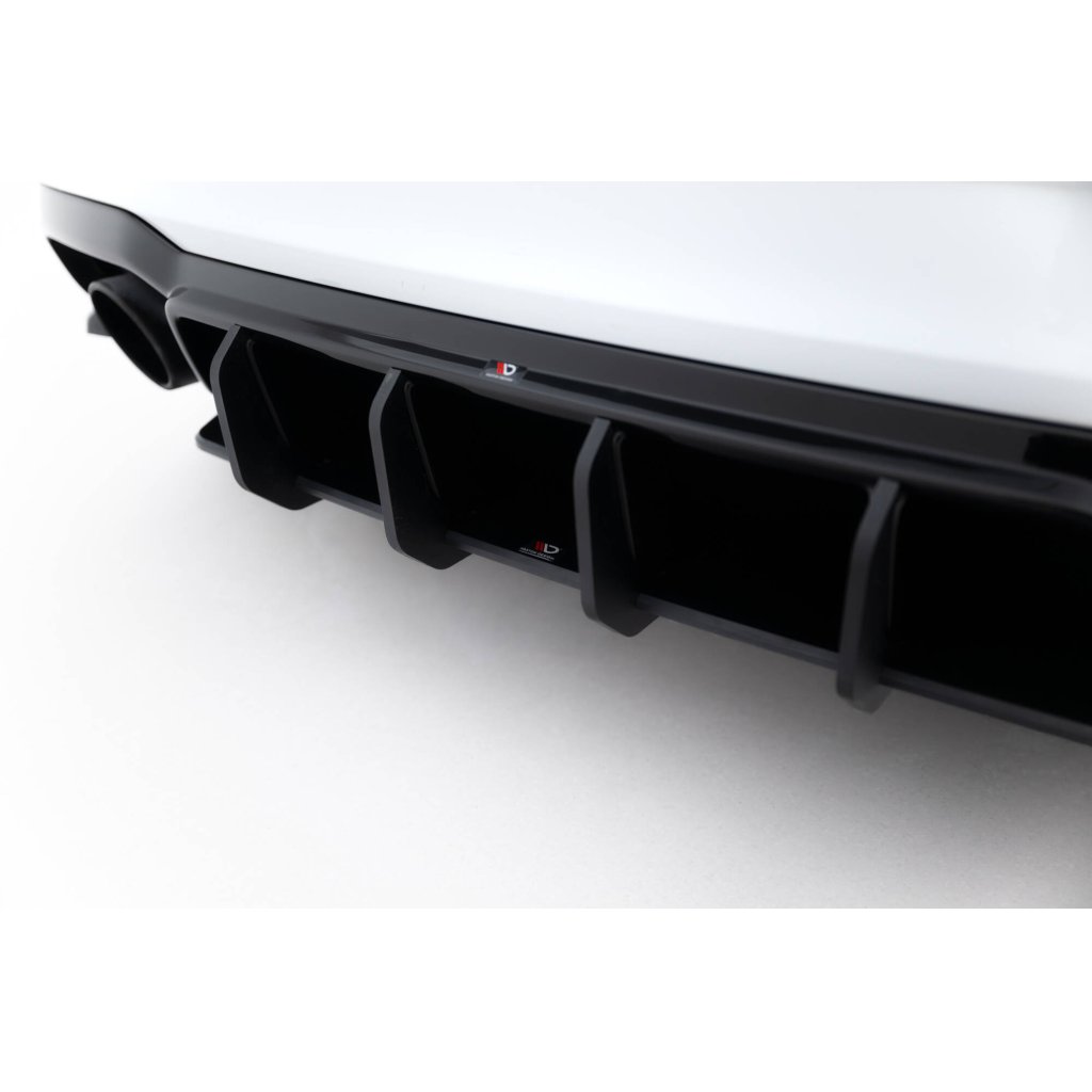 Maxton Design "Street Pro" difuzor zadního nárazníku v.2 pro Audi RS3 8V FL, plast ABS bez povrchové úpravy, Sedan, s černou a červenou linkou