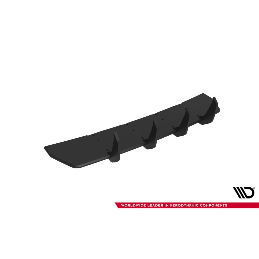 Maxton Design "Street Pro" difuzor zadního nárazníku v.2 pro Audi RS3 8V FL, plast ABS bez povrchové úpravy, Sedan, s červenou linkou