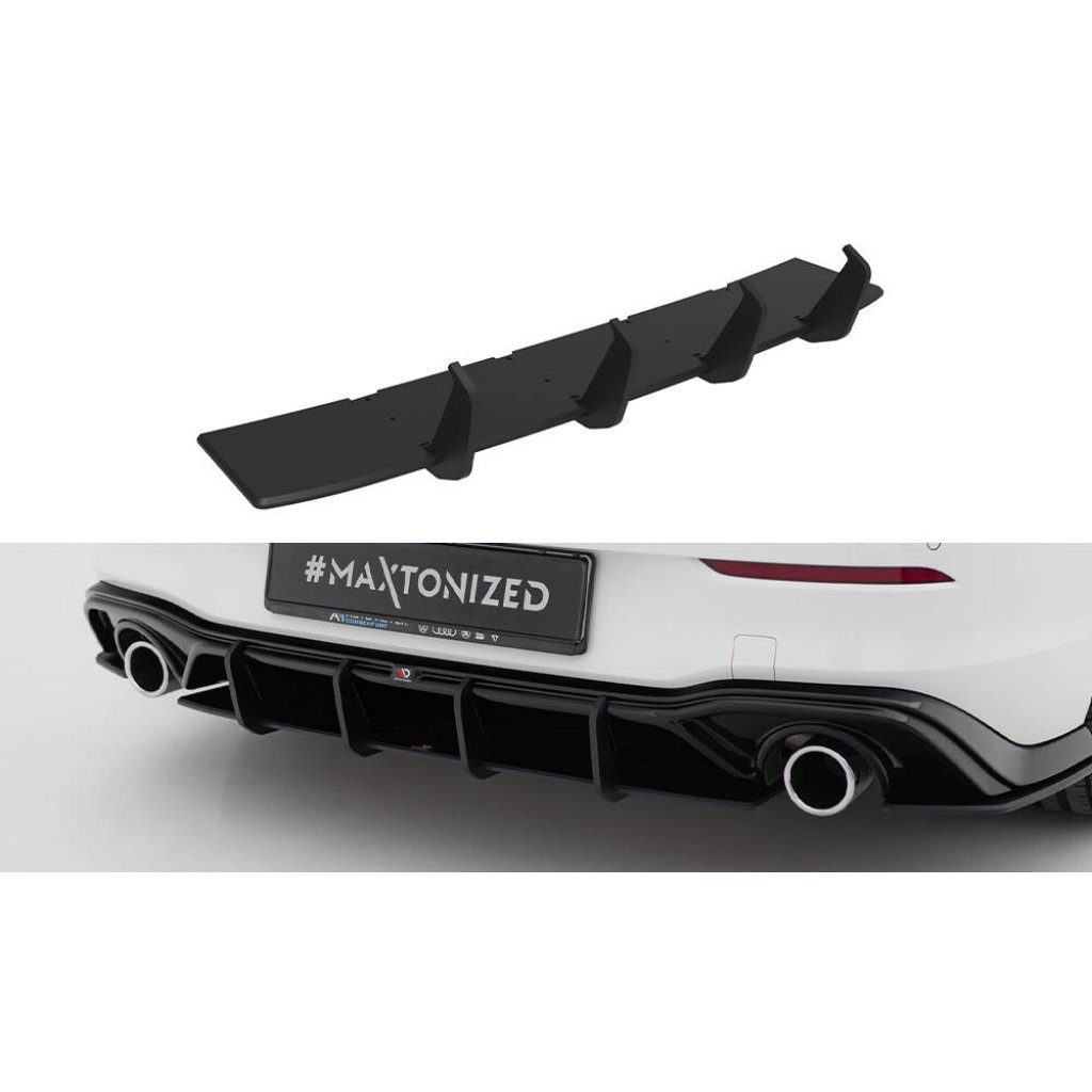 Maxton Design "Street Pro" difuzor zadního nárazníku v.3 pro Volkswagen Golf GTI Mk8, Mk8 Facelift, plast ABS bez povrchové úpravy