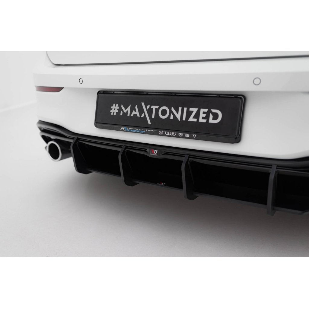 Maxton Design "Street Pro" difuzor zadního nárazníku v.4 pro Volkswagen Golf GTI Mk8, Mk8 Facelift, plast ABS bez povrchové úpravy