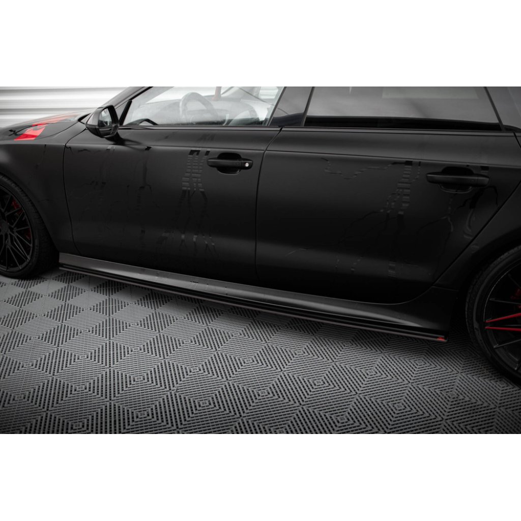Maxton Design "Street Pro" difuzory pod boční prahy pro Audi A7 C7, plast ABS bez povrchové úpravy, S-Line