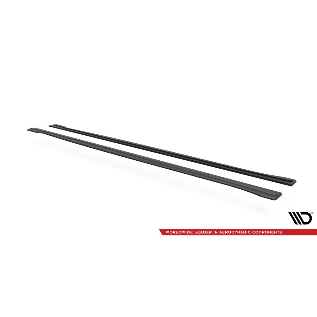 Maxton Design "Street Pro" difuzory pod boční prahy pro BMW M2 F87, plast ABS bez povrchové úpravy, s červenou linkou