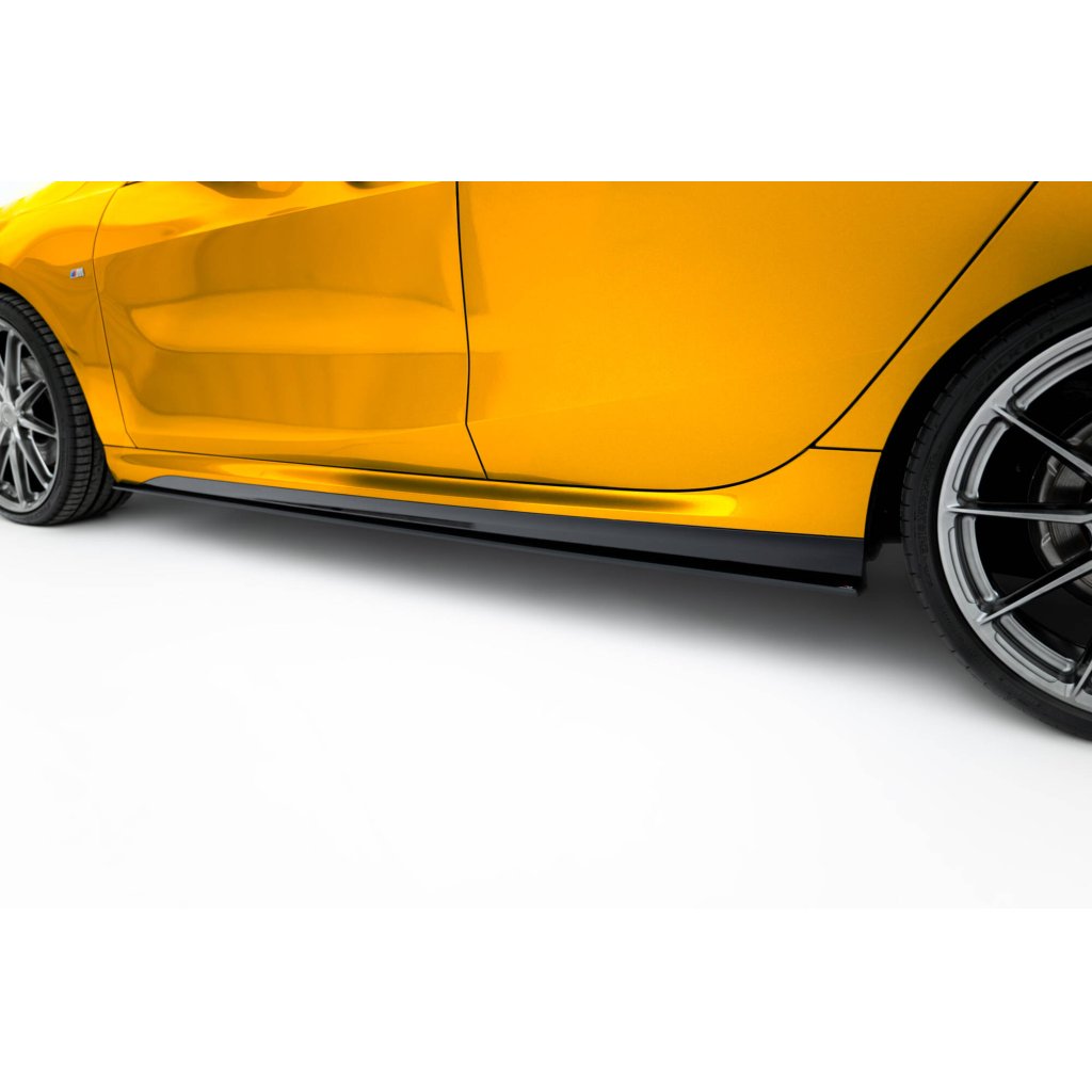 Maxton Design "Street Pro" difuzory pod boční prahy pro BMW řada 1 F70, plast ABS bez povrchové úpravy, M-Pack, s černou a červenou linkou