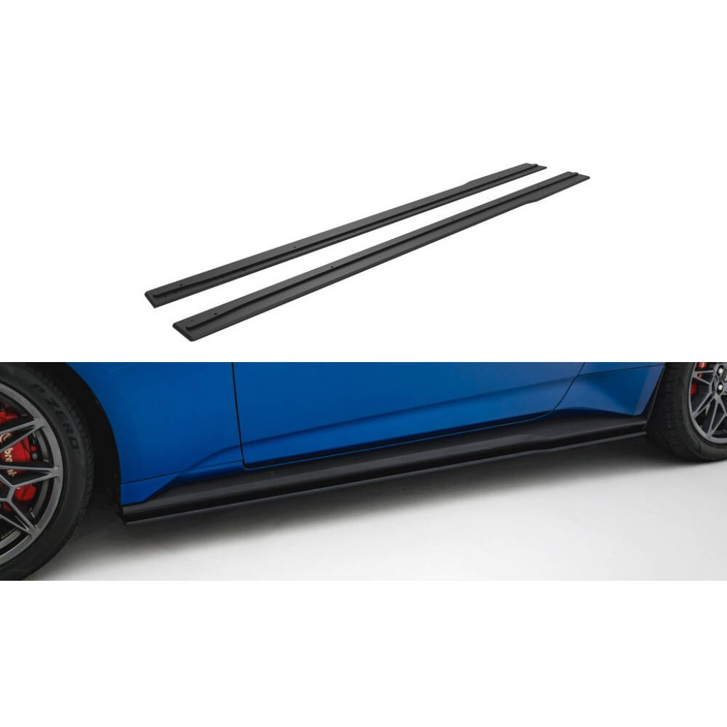 Maxton Design "Street Pro" difuzory pod boční prahy pro Ford Mustang Mk7 GT, plast ABS bez povrchové úpravy