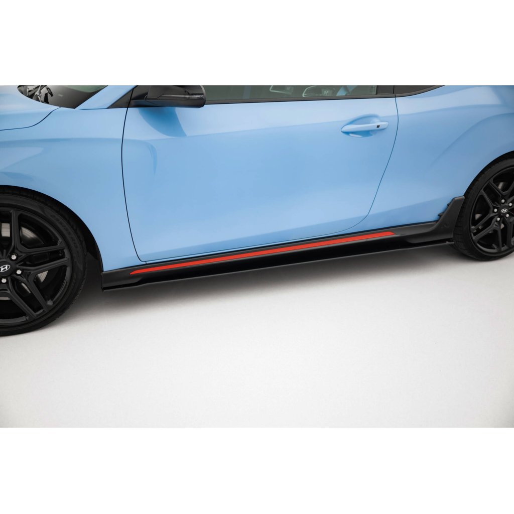 Maxton Design "Street Pro" difuzory pod boční prahy pro Hyundai Veloster N Mk2, plast ABS bez povrchové úpravy