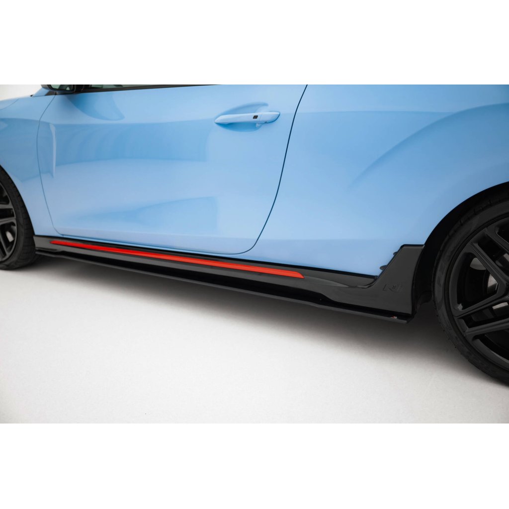 Maxton Design "Street Pro" difuzory pod boční prahy pro Hyundai Veloster N Mk2, plast ABS bez povrchové úpravy