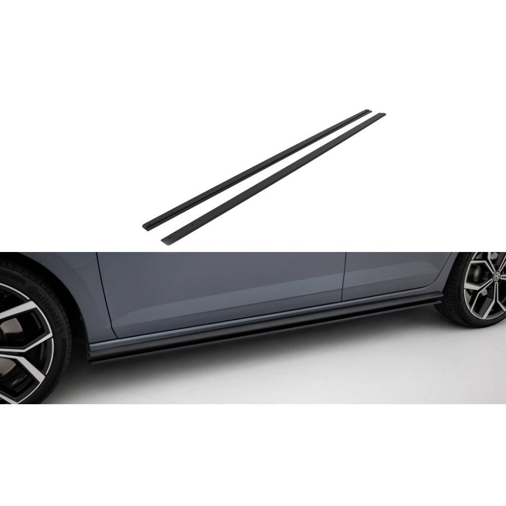 Maxton Design "Street Pro" difuzory pod boční prahy pro Volkswagen Polo GTI Mk6 Facelift, plast ABS bez povrchové úpravy