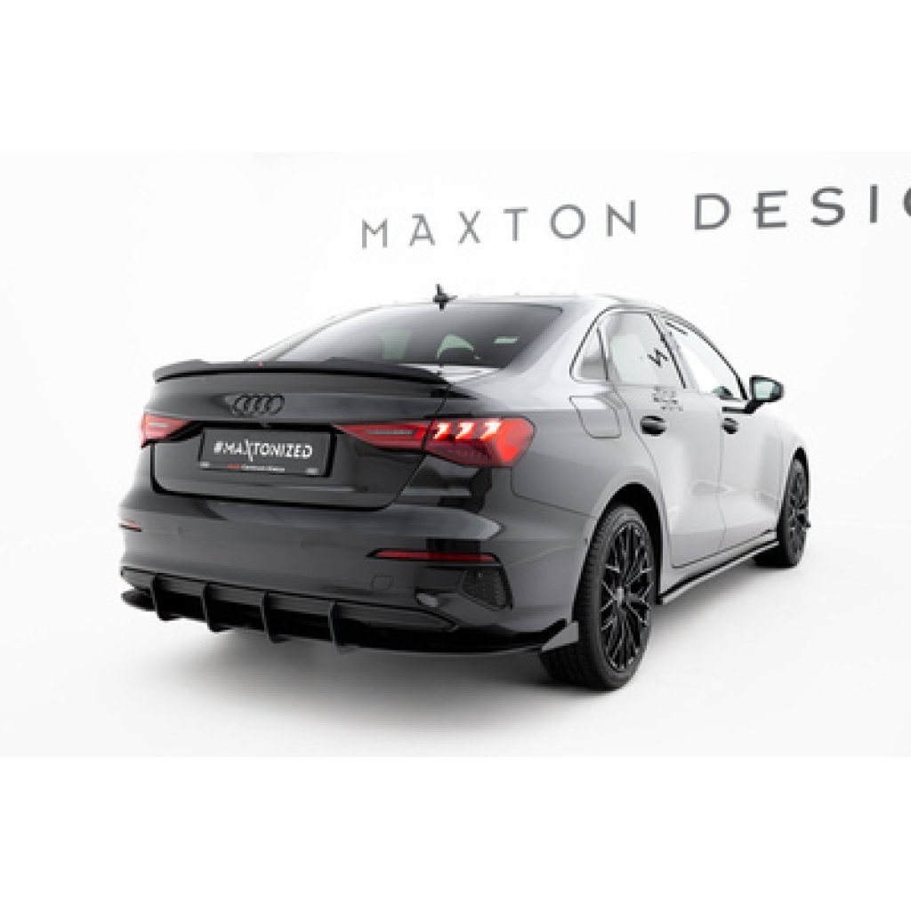 Maxton Design ''Street Pro'' difuzory pod boční prahy s křidélky pro Audi A3 8Y, plast ABS bez povrchové úpravy, Sedan