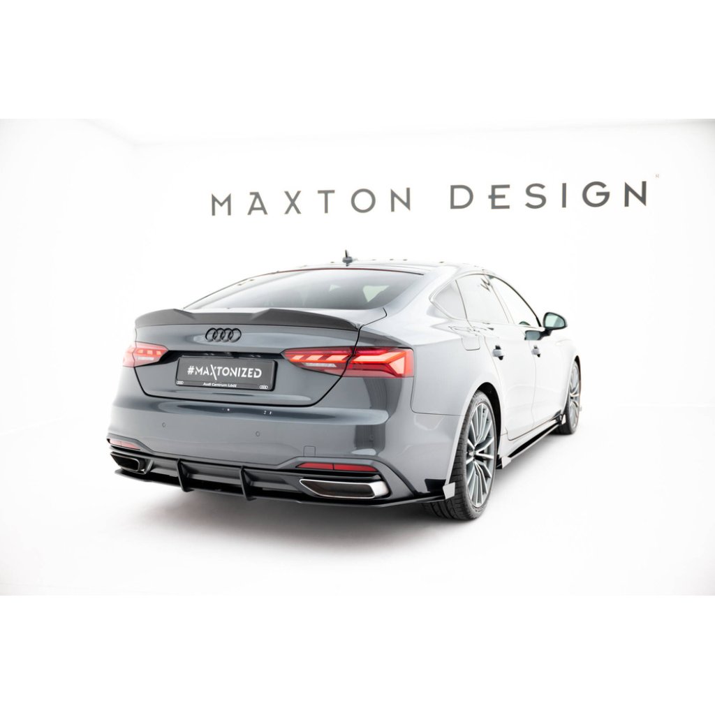 Maxton Design ''Street Pro'' difuzory pod boční prahy s křidélky pro Audi A5 F5 Facelift, plast ABS bez povrchové úpravy, Coupe/Sportback