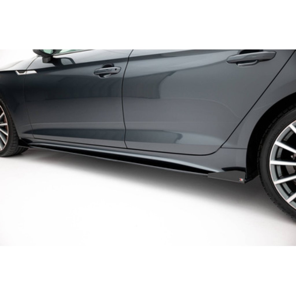 Maxton Design "Street Pro" difuzory pod boční prahy s křidélky pro Audi A5 F5 Facelift, plast ABS bez povrchové úpravy, Sportback