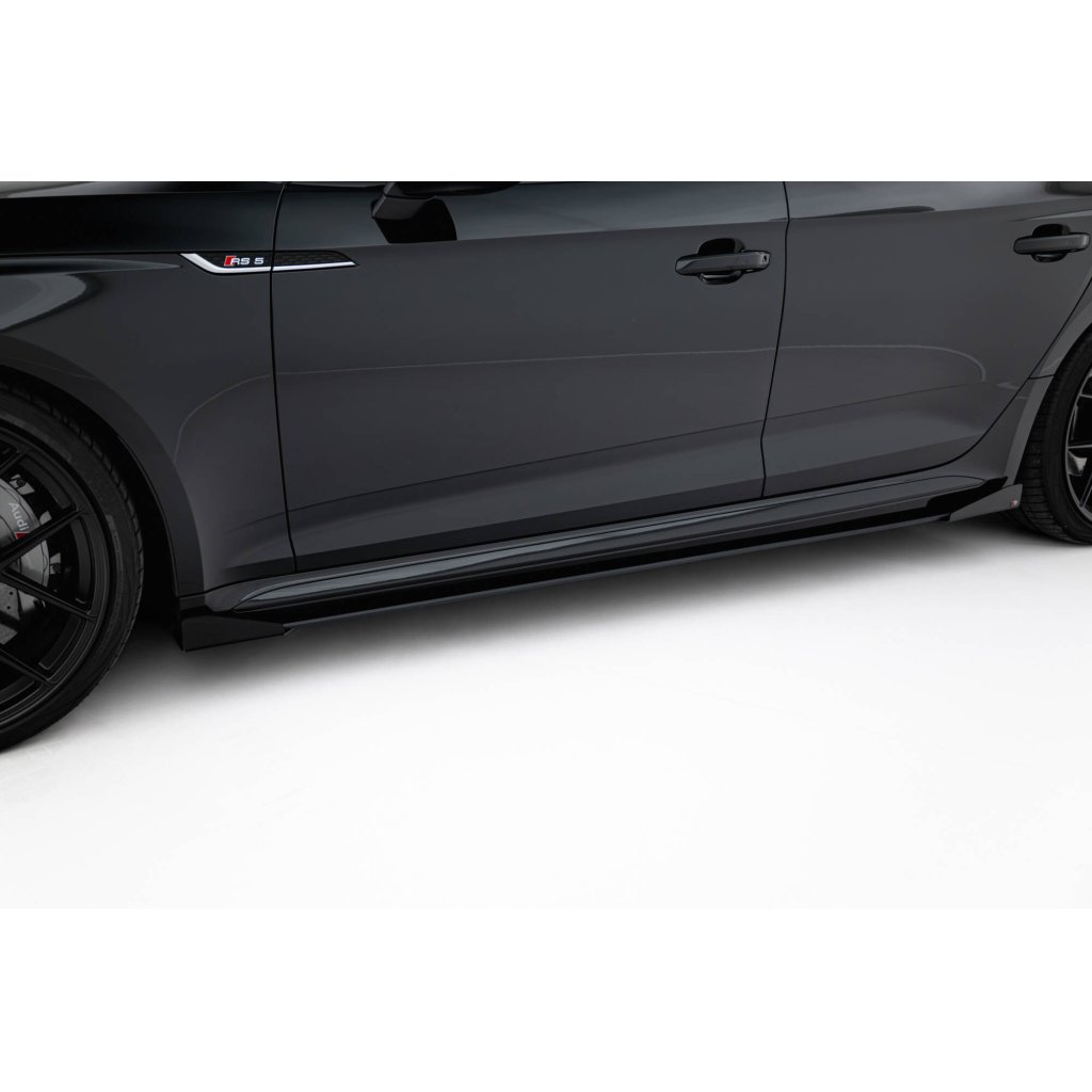 Maxton Design "Street Pro" difuzory pod boční prahy s křidélky pro Audi RS5 F5, plast ABS bez povrchové úpravy, Sportback
