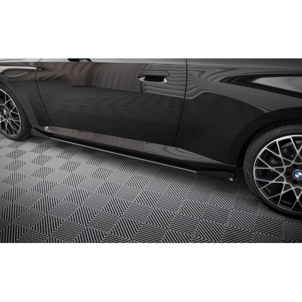 Maxton Design "Street Pro" difuzory pod boční prahy s křidélky pro BMW řada 2 G42 Standard, plast ABS bez povrchové úpravy