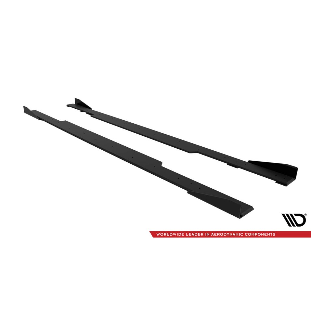 Maxton Design "Street Pro" difuzory pod boční prahy s křidélky pro BMW řada 2 G42 Standard, plast ABS bez povrchové úpravy