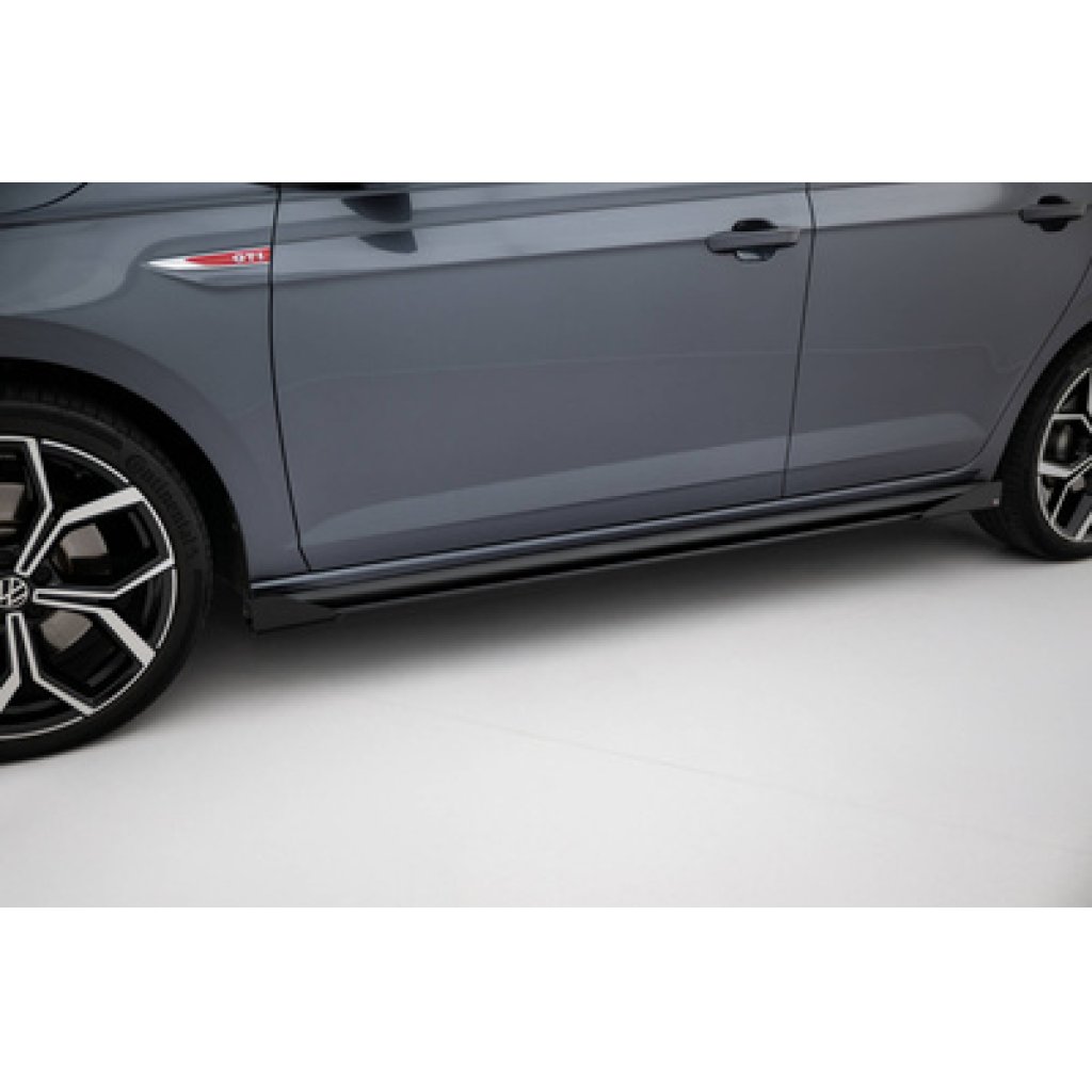 Maxton Design "Street Pro" difuzory pod boční prahy s křidélky pro Volkswagen Polo GTI Mk6 Facelift, plast ABS bez povrchové úpravy
