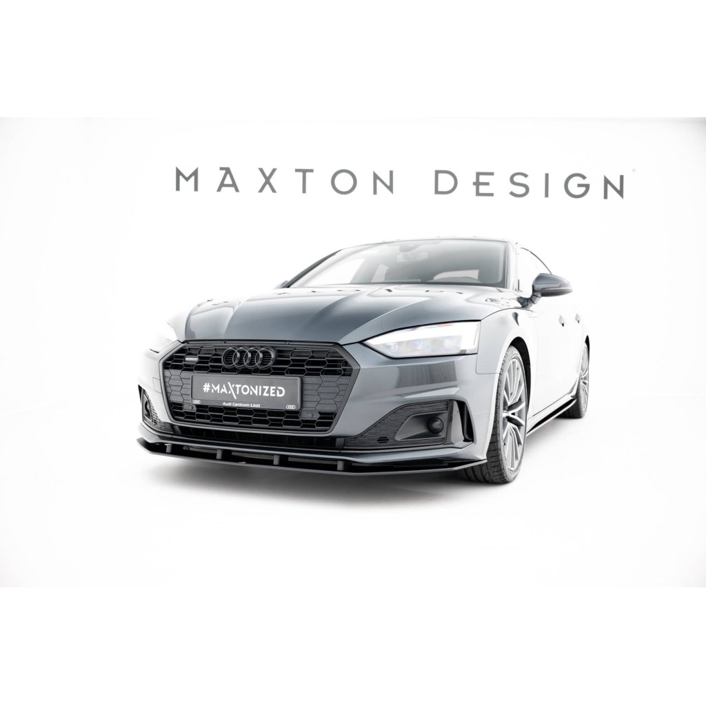Maxton Design "Street Pro" spoiler pod přední nárazník pro Audi A5 F5 Facelift, plast ABS bez povrchové úpravy, Sportback/Coupe