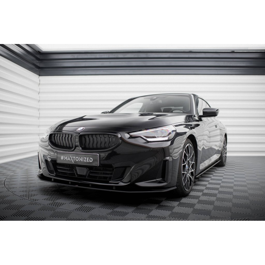 Maxton Design "Street Pro" spoiler pod přední nárazník pro BMW řada 2 G42 Standard, plast ABS bez povrchové úpravy, s červenou linkou