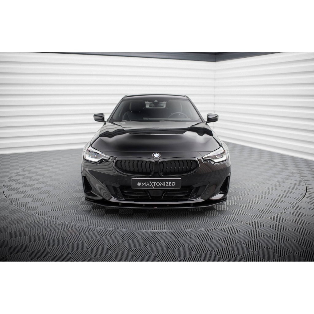 Maxton Design "Street Pro" spoiler pod přední nárazník pro BMW řada 2 G42 Standard, plast ABS bez povrchové úpravy, s červenou linkou