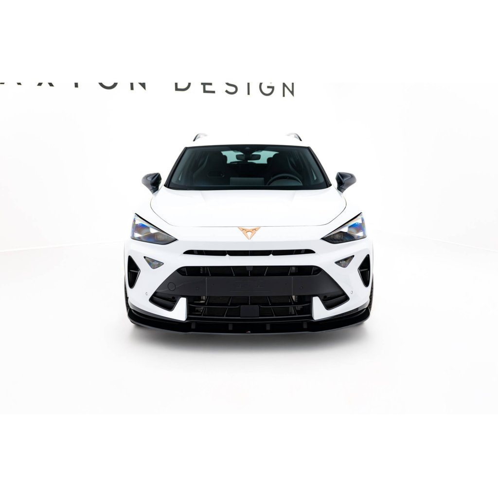 Maxton Design "Street Pro" spoiler pod přední nárazník pro Cupra Formentor Mk1 Facelift, s černou a červenou linkou