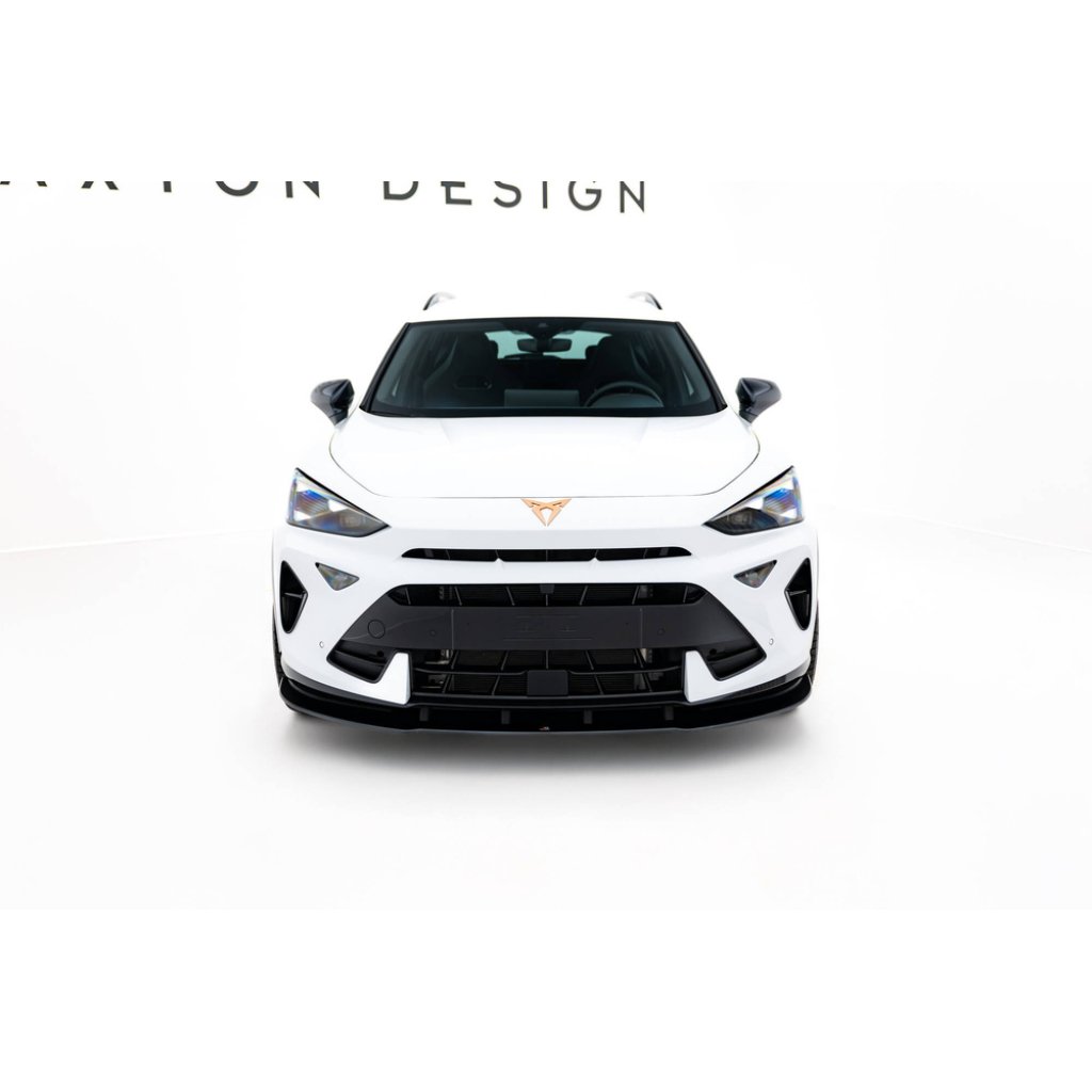 Maxton Design "Street Pro" spoiler pod přední nárazník pro Cupra Formentor Mk1 Facelift, s černou a červenou linkou