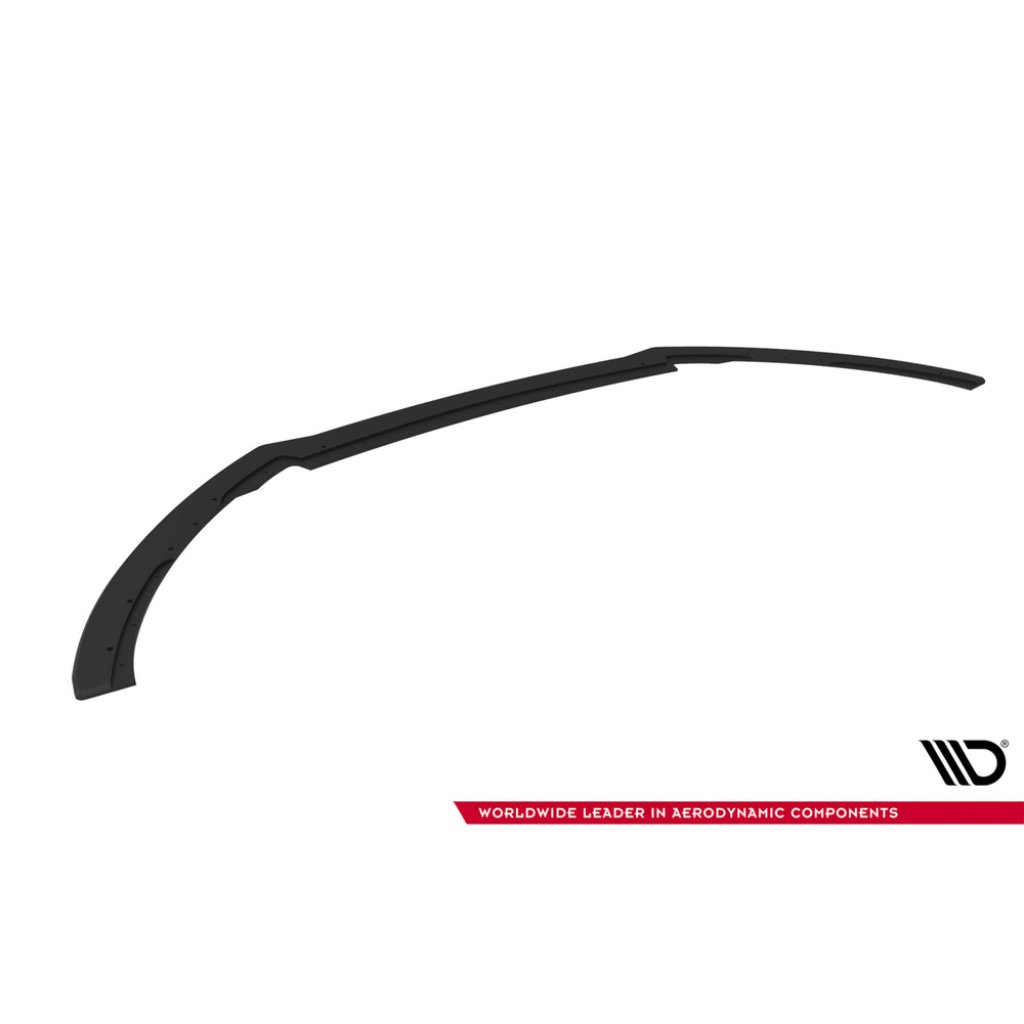 Maxton Design "Street Pro" spoiler pod přední nárazník pro Ford Focus ST Mk3 Facelift, plast ABS bez povrchové úpravy, s červenou linkou