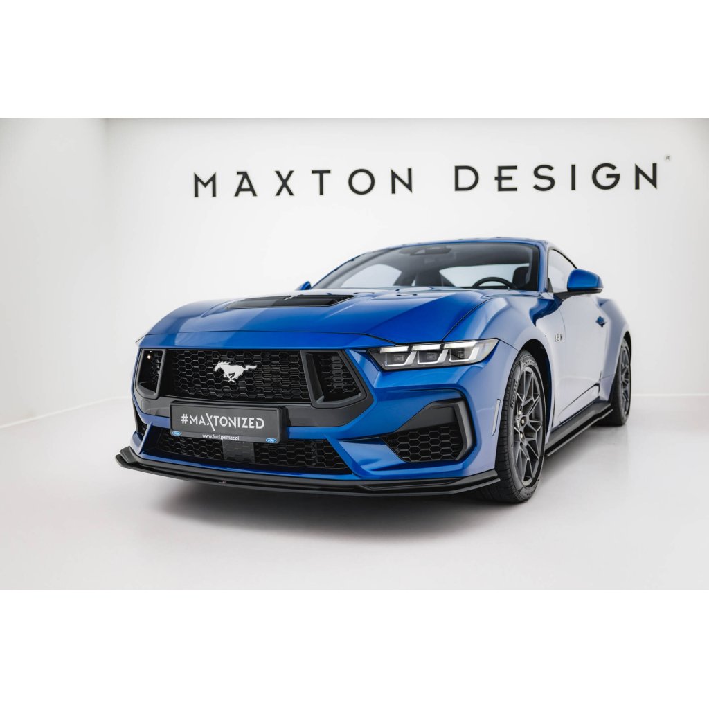 Maxton Design "Street Pro" spoiler pod přední nárazník pro Ford Mustang Mk7 GT, plast ABS bez povrchové úpravy