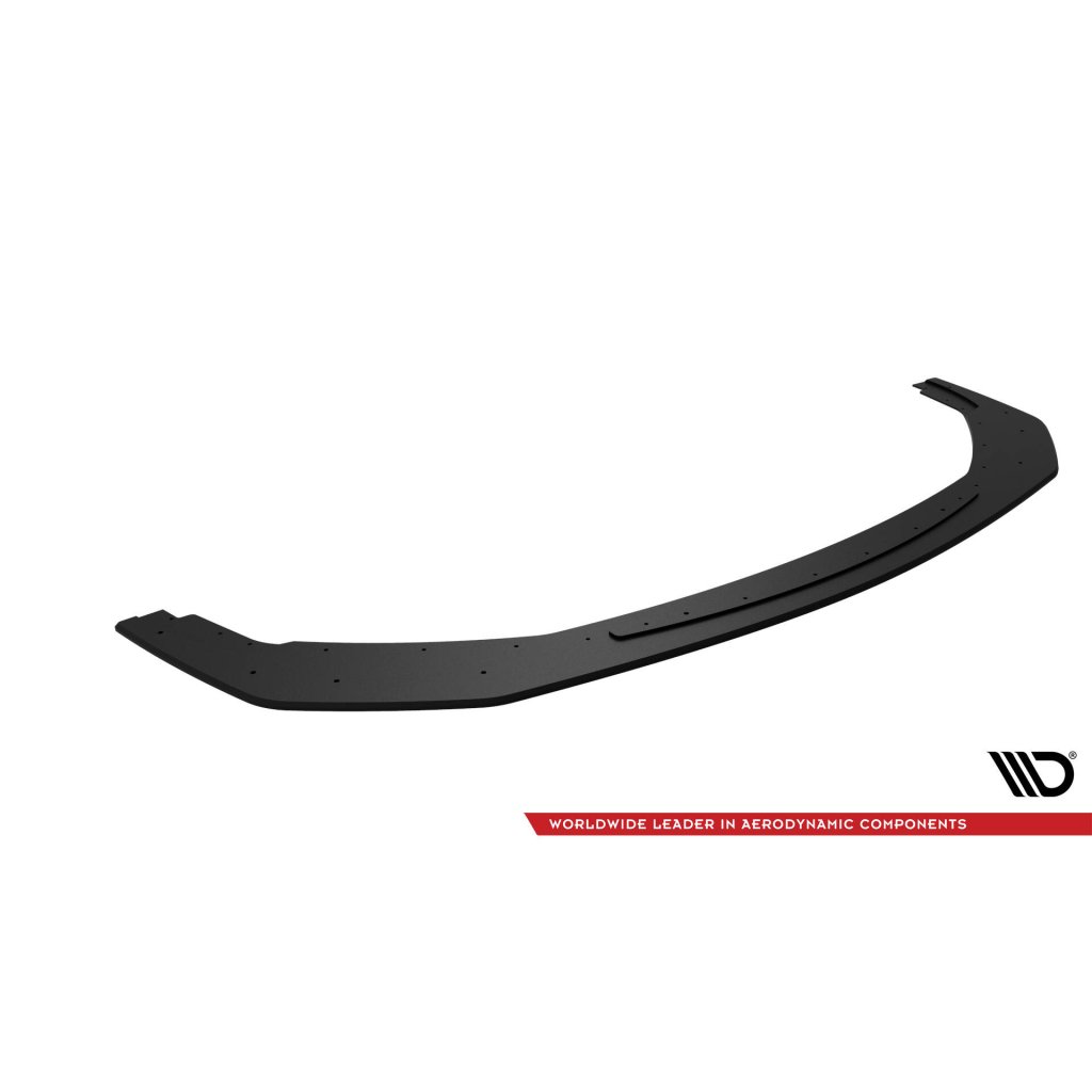 Maxton Design "Street Pro" spoiler pod přední nárazník pro Ford Mustang Mk7 GT, plast ABS bez povrchové úpravy, s černou a červenou linkou