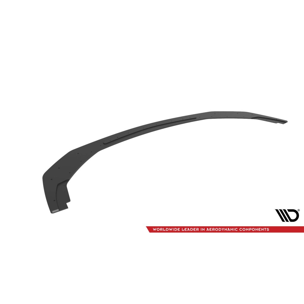 Maxton Design "Street Pro" spoiler pod přední nárazník pro Ford Mustang Mk7 GT, plast ABS bez povrchové úpravy, s černou a červenou linkou