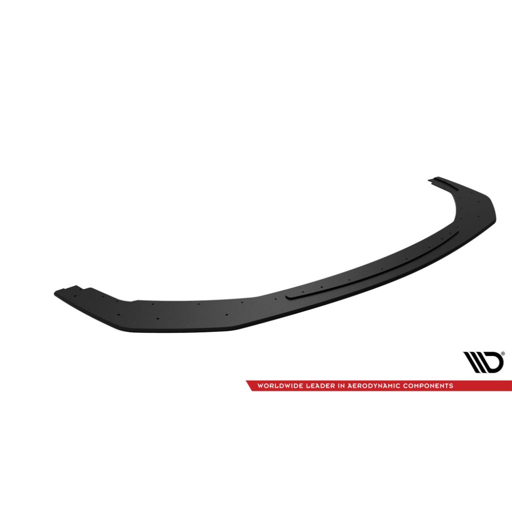 Maxton Design "Street Pro" spoiler pod přední nárazník pro Ford Mustang Mk7 GT, plast ABS bez povrchové úpravy, s černou a červenou linkou