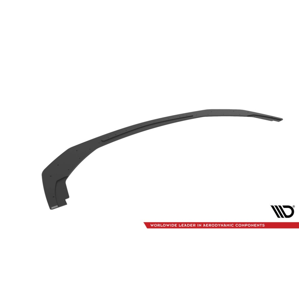 Maxton Design "Street Pro" spoiler pod přední nárazník pro Ford Mustang Mk7 GT, plast ABS bez povrchové úpravy, s černou a červenou linkou