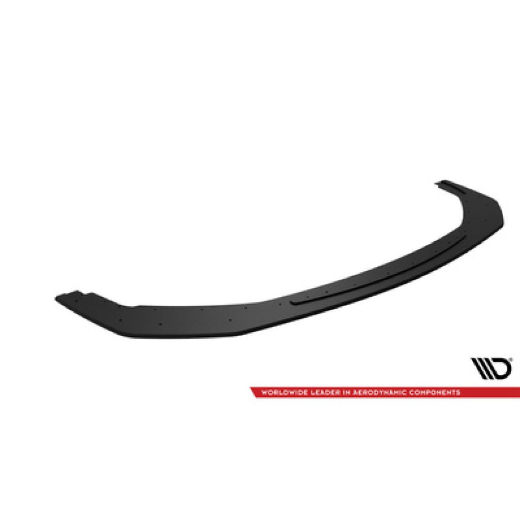 Maxton Design "Street Pro" spoiler pod přední nárazník pro Ford Mustang Mk7 GT, plast ABS bez povrchové úpravy, s černou a červenou linkou
