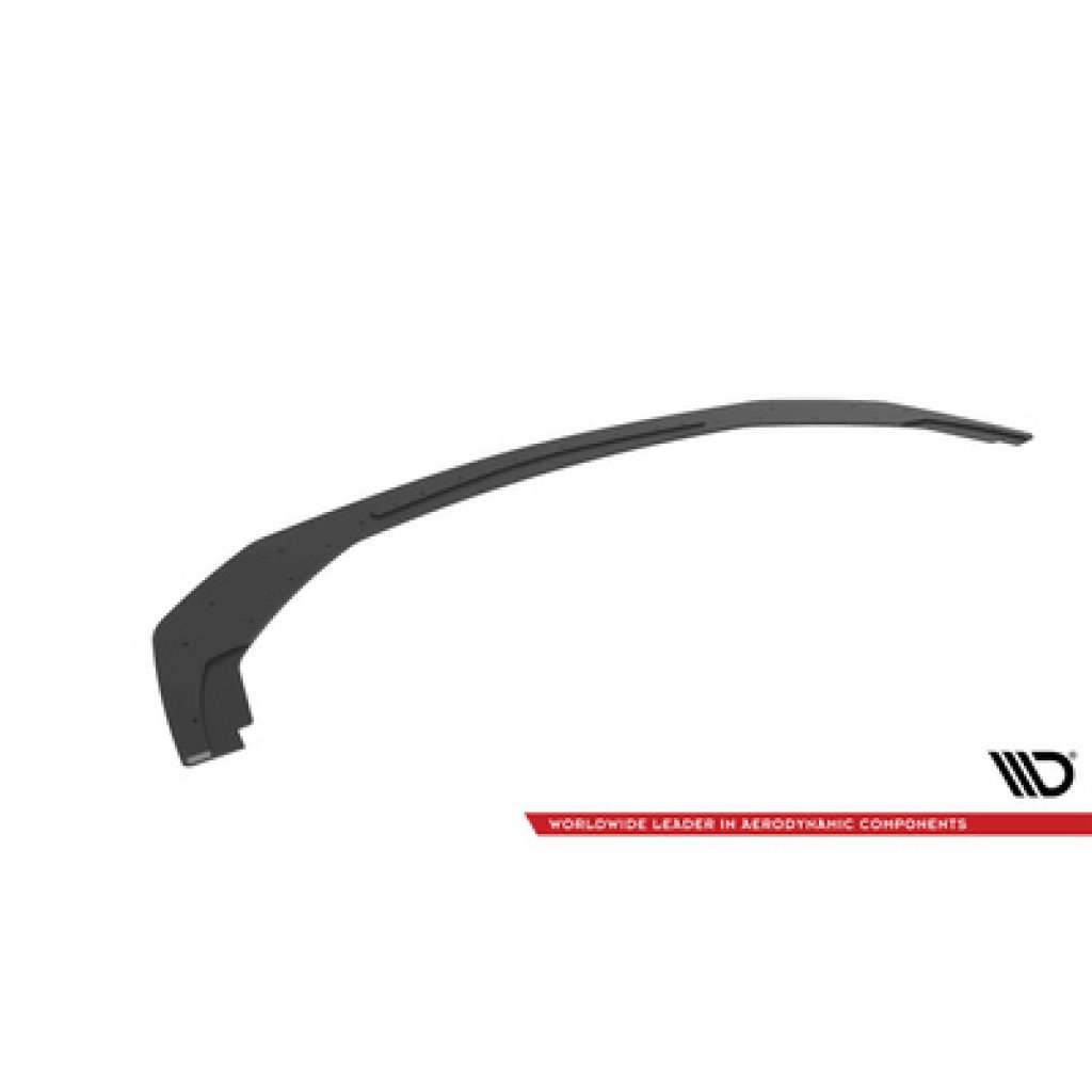 Maxton Design "Street Pro" spoiler pod přední nárazník pro Ford Mustang Mk7 GT, plast ABS bez povrchové úpravy, s černou a červenou linkou