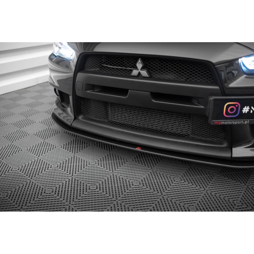 Maxton Design "Street Pro" spoiler pod přední nárazník pro Mitsubishi Lancer Evo Mk10, plast ABS bez povrchové úpravy