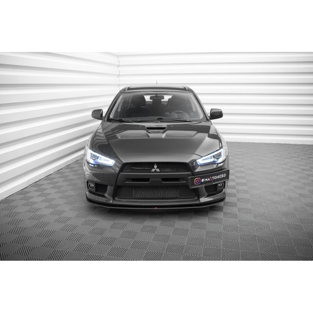 Maxton Design "Street Pro" spoiler pod přední nárazník pro Mitsubishi Lancer Evo Mk10, plast ABS bez povrchové úpravy