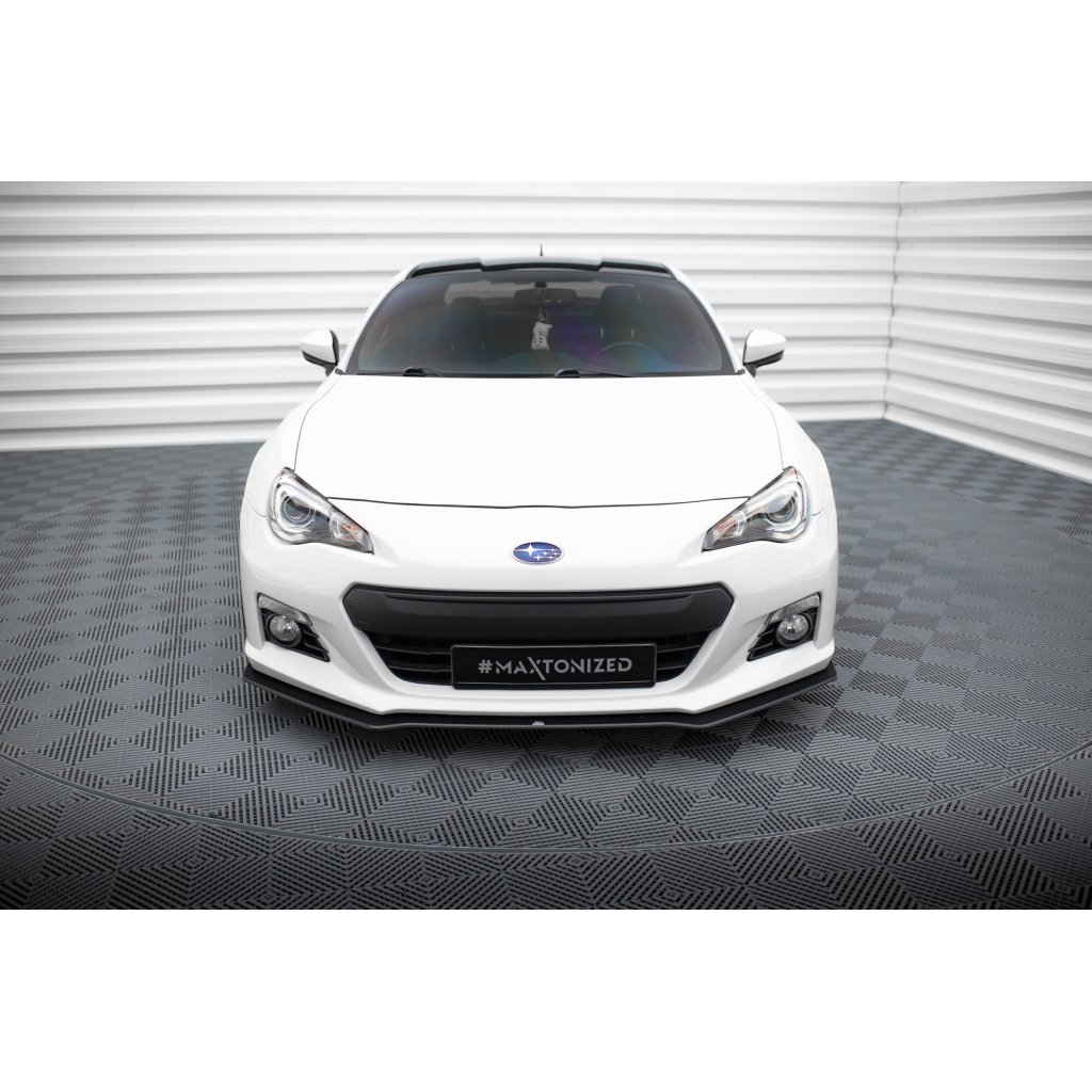 Maxton Design "Street Pro" spoiler pod přední nárazník pro Subaru BRZ Mk1, plast ABS bez povrchové úpravy, s černou a červenou linkou