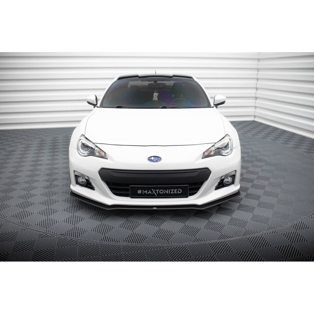 Maxton Design "Street Pro" spoiler pod přední nárazník pro Subaru BRZ Mk1, plast ABS bez povrchové úpravy, s černou a červenou linkou