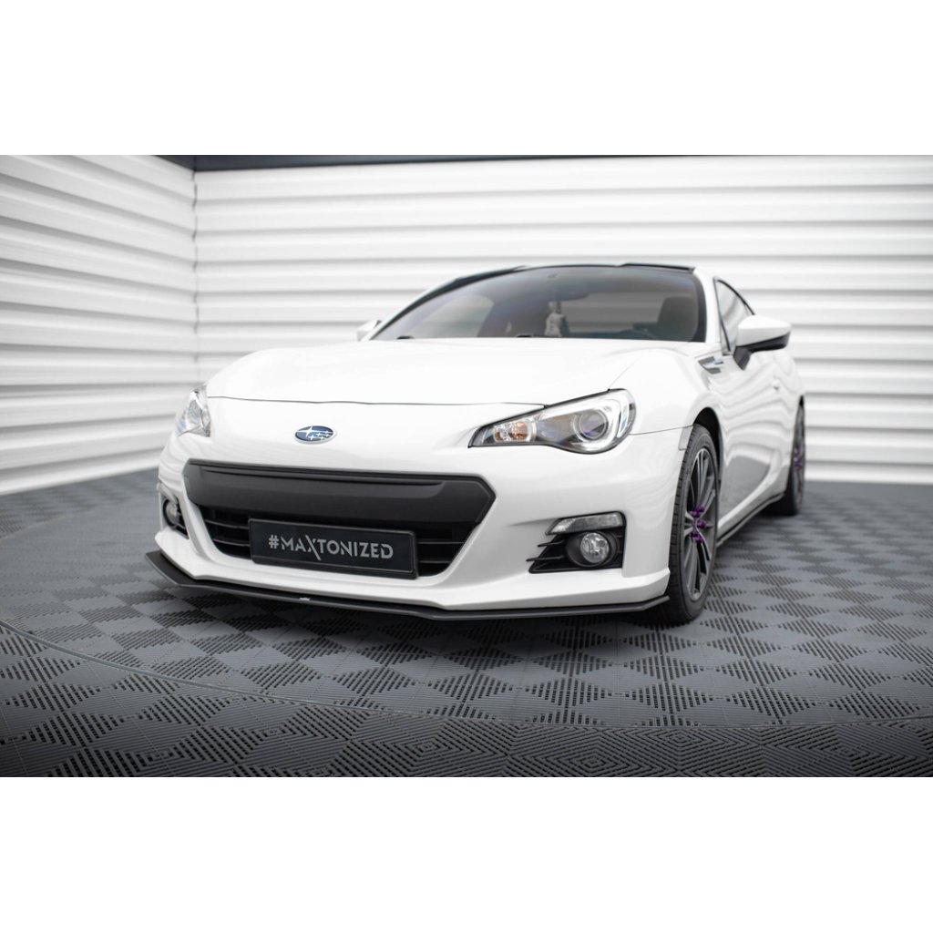 Maxton Design "Street Pro" spoiler pod přední nárazník pro Subaru BRZ Mk1, plast ABS bez povrchové úpravy, s černou a červenou linkou