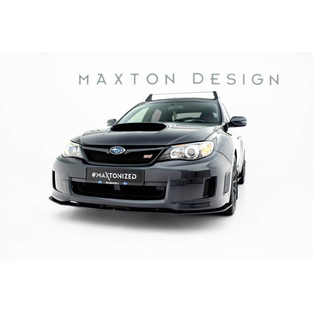 Maxton Design "Street Pro" spoiler pod přední nárazník pro Subaru Impreza WRX STi Mk3 Facelift, plast ABS bez povrchové úpravy