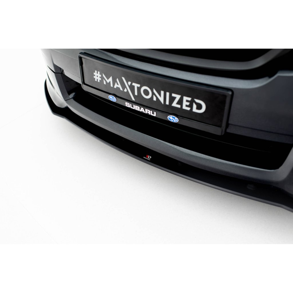 Maxton Design "Street Pro" spoiler pod přední nárazník pro Subaru Impreza WRX STi Mk3 Facelift, plast ABS bez povrchové úpravy, s černou a červenou linkou