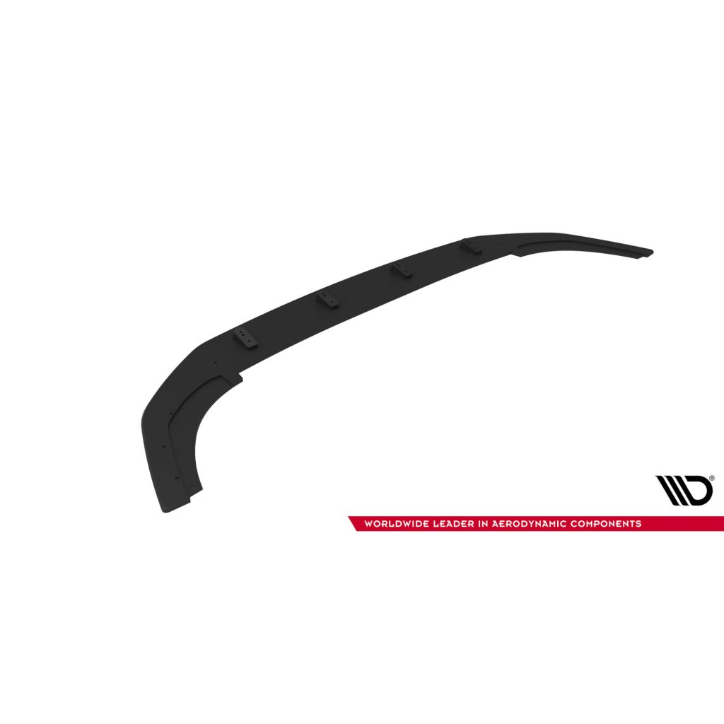 Maxton Design "Street Pro" spoiler pod přední nárazník pro Volkswagen Golf GTE Mk8 Facelift, plast ABS bez povrchové úpravy, s černou a červenou linkou