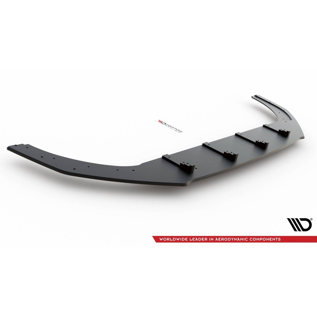 Maxton Design "Street Pro" spoiler pod přední nárazník pro Volkswagen Golf R-Line Mk8 Facelift, plast ABS bez povrchové úpravy, s černou a červenou linkou