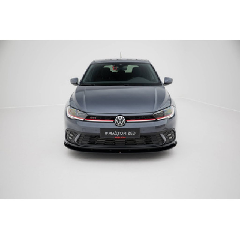 Maxton Design "Street Pro" spoiler pod přední nárazník pro Volkswagen Polo GTI Mk6 Facelift, plast ABS bez povrchové úpravy