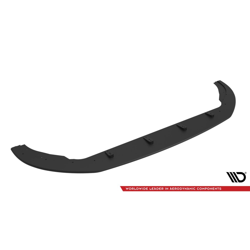 Maxton Design "Street Pro" spoiler pod přední nárazník pro Volkswagen Polo GTI Mk6 Facelift, plast ABS bez povrchové úpravy, s černou a červenou linkou