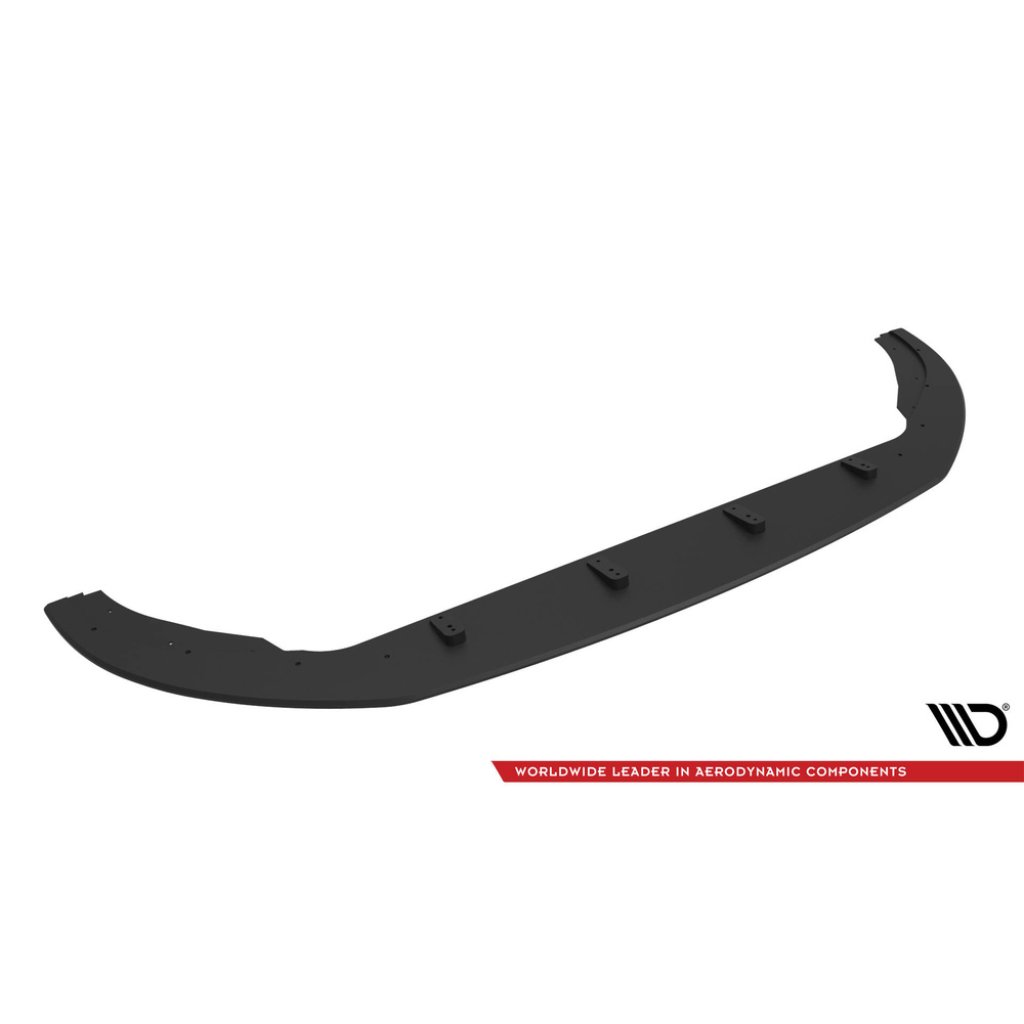 Maxton Design "Street Pro" spoiler pod přední nárazník pro Volkswagen Polo GTI Mk6 Facelift, plast ABS bez povrchové úpravy, s černou a červenou linkou